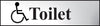 Disabled Toilets Door Sign - Single Polished Colour silver (6046939545771)