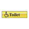 Disabled Toilets Door Sign - Single Polished Colour gold (6046939545771)