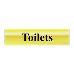 Toilets Door Sign - Single Polished Colour