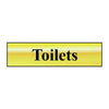 Toilets Door Sign - Single Polished Colour gold (6046939513003)