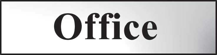 Office - Gold or Silver Office Door Sign silver (6046938988715)