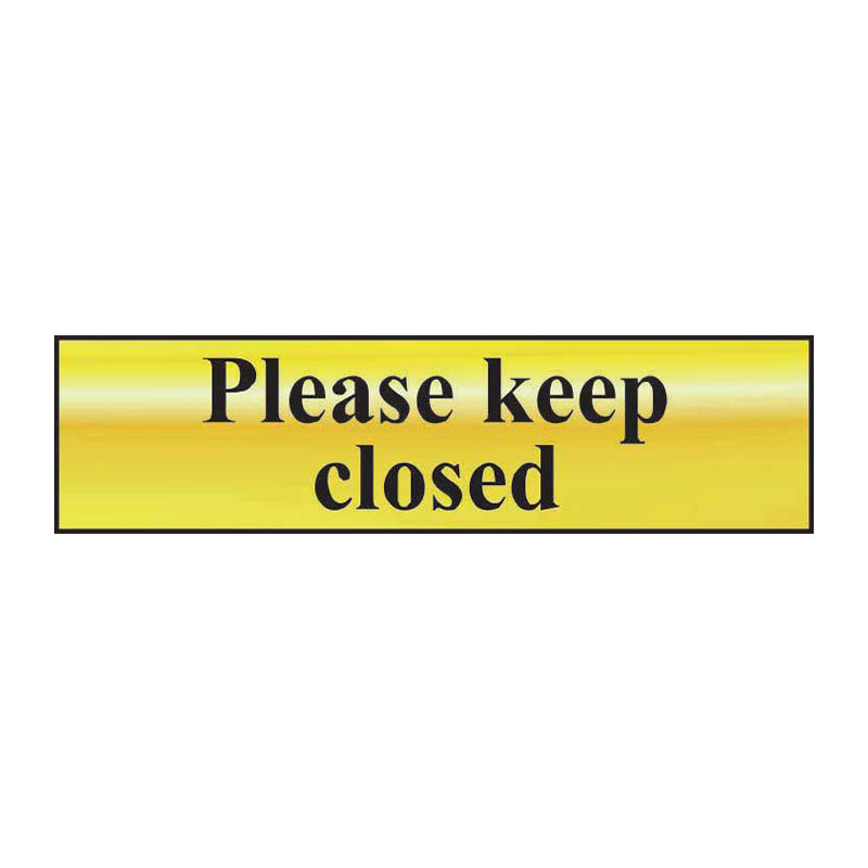 Please Keep Closed - Gold or Silver Office Door Sign gold (6046939218091)