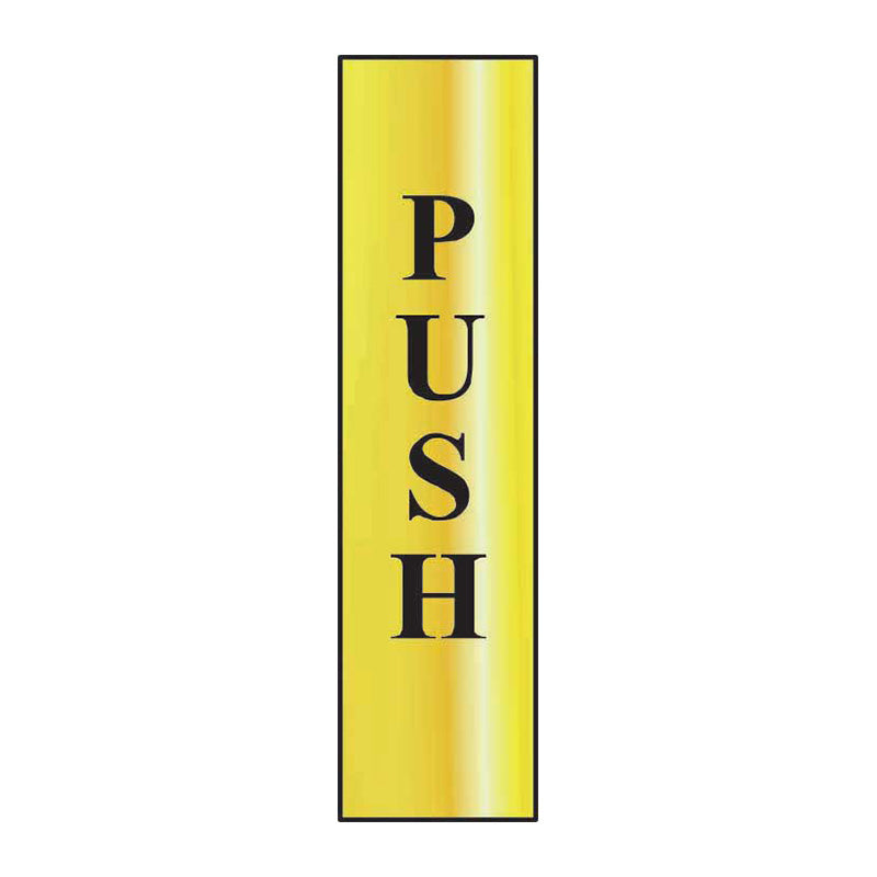 Vertical Push Office Door Sign gold (6046938398891)