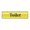 Toilet Door Sign - Single Polished Colour gold (6046939480235)