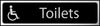 Disabled Toilets Door Sign with Black Background silver (6046939709611)