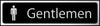 Gentlemen Toilets Door Sign with Black Background silver (6046939775147)
