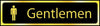 Gentlemen Toilets Door Sign with Black Background gold (6046939775147)