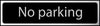 No Parking - Office Door Sign with Black Background silver (6046939185323)