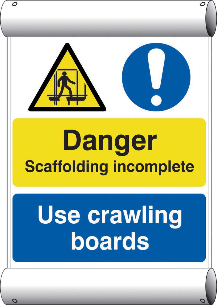 Danger Scaffolding Incomplete - Site Scaffold Banner (6072600887467)