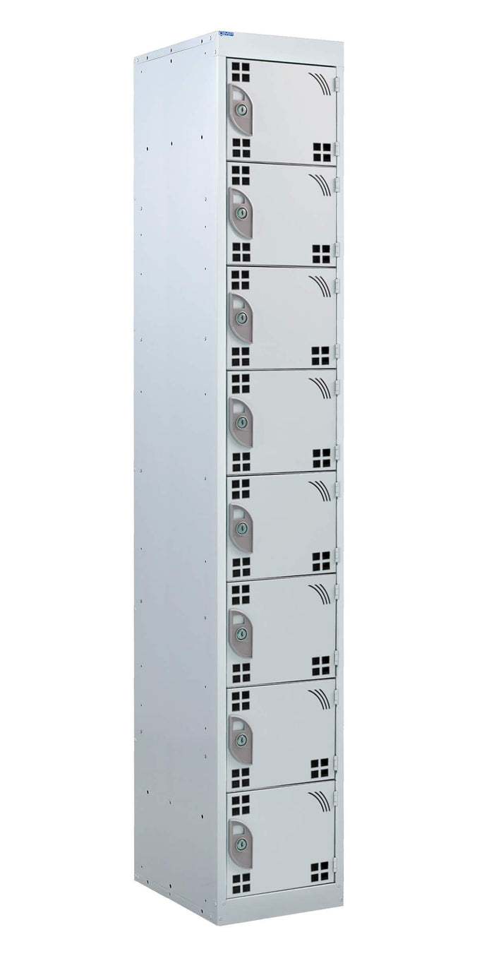 8 Compartment Tool Charging Locker - RCD Plug grey (4459633082403)