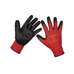 Nitrile Palm Work Gloves (Large)