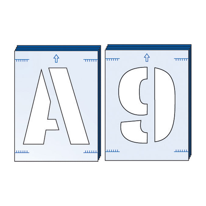 Industrial Letters and Numbers Stencil Kits - 50mm to 100mm