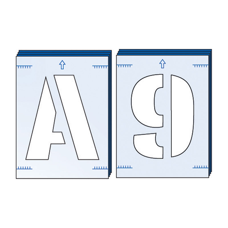 Industrial Letters and Numbers Stencil Kits - 50mm to 100mm