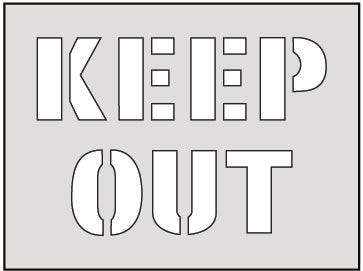 Keep Out Industrial Floor Stencil (6025533391019)