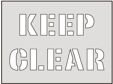 Keep Clear Industrial Floor Stencil (6025533259947)
