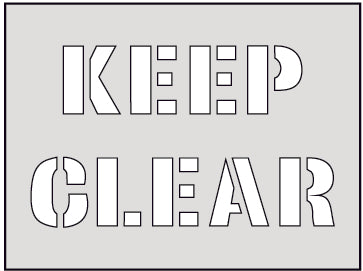 Keep Clear Industrial Floor Stencil (6025533259947)