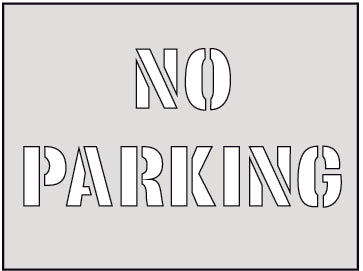 No Parking Road Marking Stencil (6025533292715)
