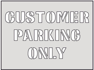 Customer Parking Only Road Marking Stencil (6025533456555)
