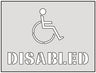 Disabled Parking Industrial Floor Stencil (6025533194411)