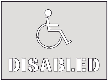 Disabled Parking Industrial Floor Stencil (6025533194411)