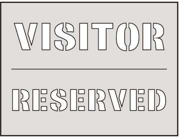 Visitor Reserved Road Marking Stencil (6025533358251)
