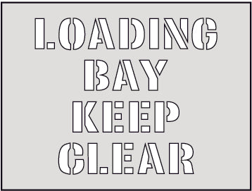 Loading Bay Keep Clear Industrial Floor Stencil (6025533325483)