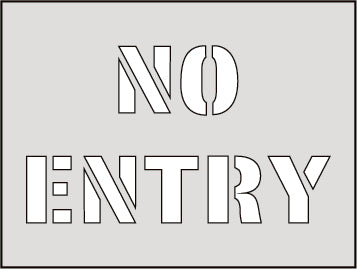No Entry Floor Marking Stencil (6025533587627)
