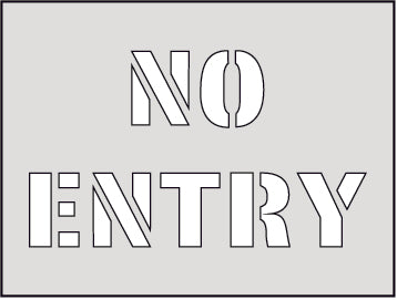 No Entry Floor Marking Stencil (6025533587627)