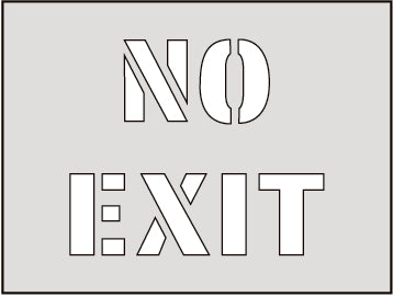 No Exit Floor Marking Stencil (6025533620395)