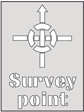 Survey Point Floor Marking Stencil (6025533685931)