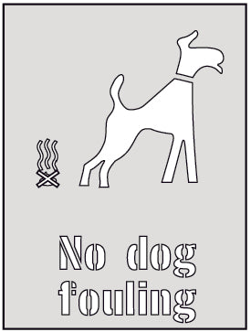 No Dog Fouling Industrial Floor Stencil (6025533423787)