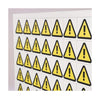 Magnetic Whiteboard Printed Vinyl Indicators - Sheet of 64 black/yellow warning triangle (6175055675563)