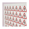Magnetic Whiteboard Printed Vinyl Indicators - Sheet of 64 Red/White Warning Triangle (6175055675563)
