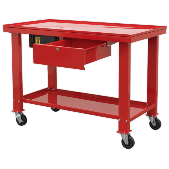 Mobile Steel Workshop Workbench with Drawer (4804696670243)