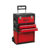 Mobile Steel/Composite Toolbox with 3 Compartments drawers open (4620308021283)