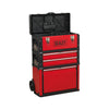 Mobile Steel/Composite Toolbox with 3 Compartments open (4620308021283)