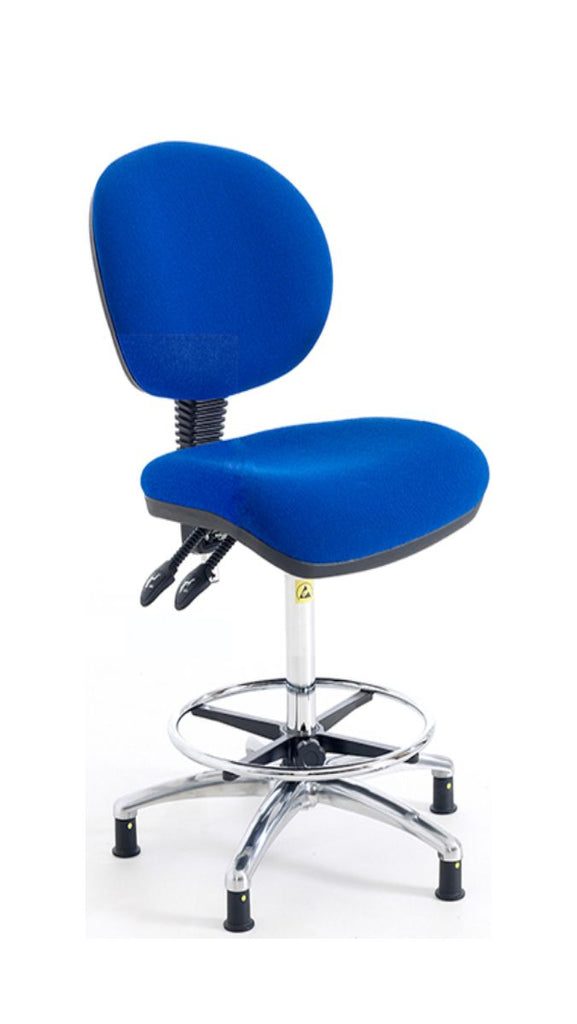 High ESD Ergonomic Polyurethane Industrial Chair blue (6594110226603)