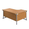 Left Hand Curved Office Desks (L Shape) 1600mm white silver (5973569700011)