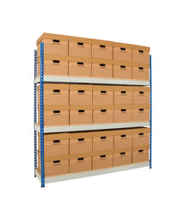 Archive Storage Racking with Boxes  1525mm Width
