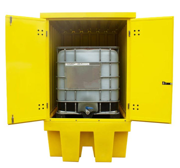 Metal Bunds For Racking Steel Covered Single IBC Storage Bund Pallets (BB1HCS)