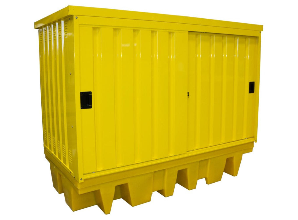 Steel Covered Double IBC Storage Bund Pallets (BB2HCS)