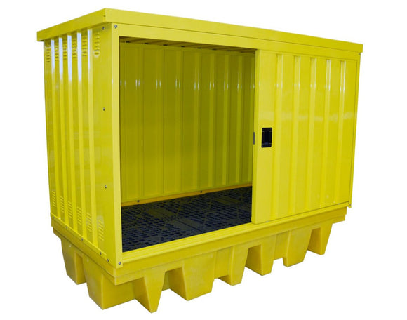 Metal Bunds For Racking Steel Covered Double IBC Storage Bund Pallets (BB2HCS)
