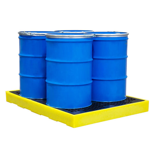 Bunded sump floor with 4 oil drums