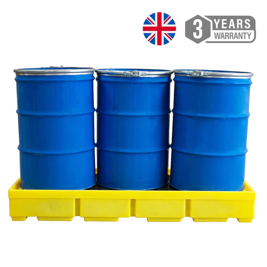 BP3 spill pallet with 3 drums