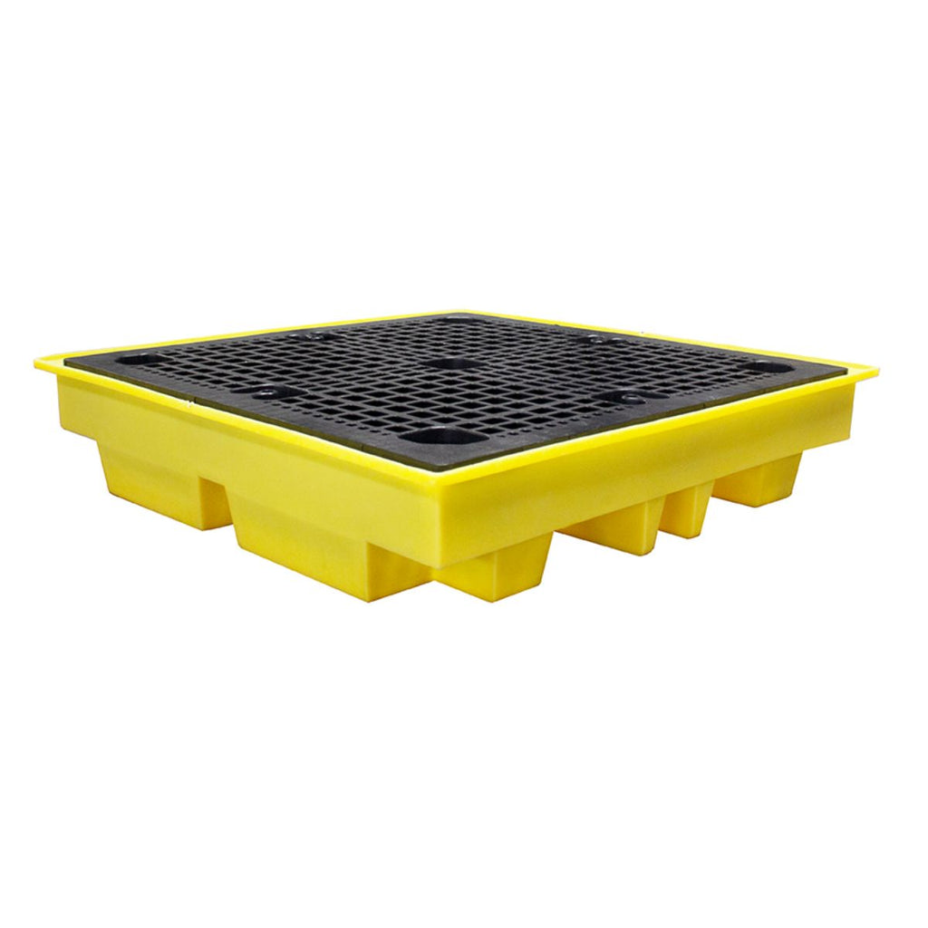 4-Drum Low-Profile Bunded Spill Pallet