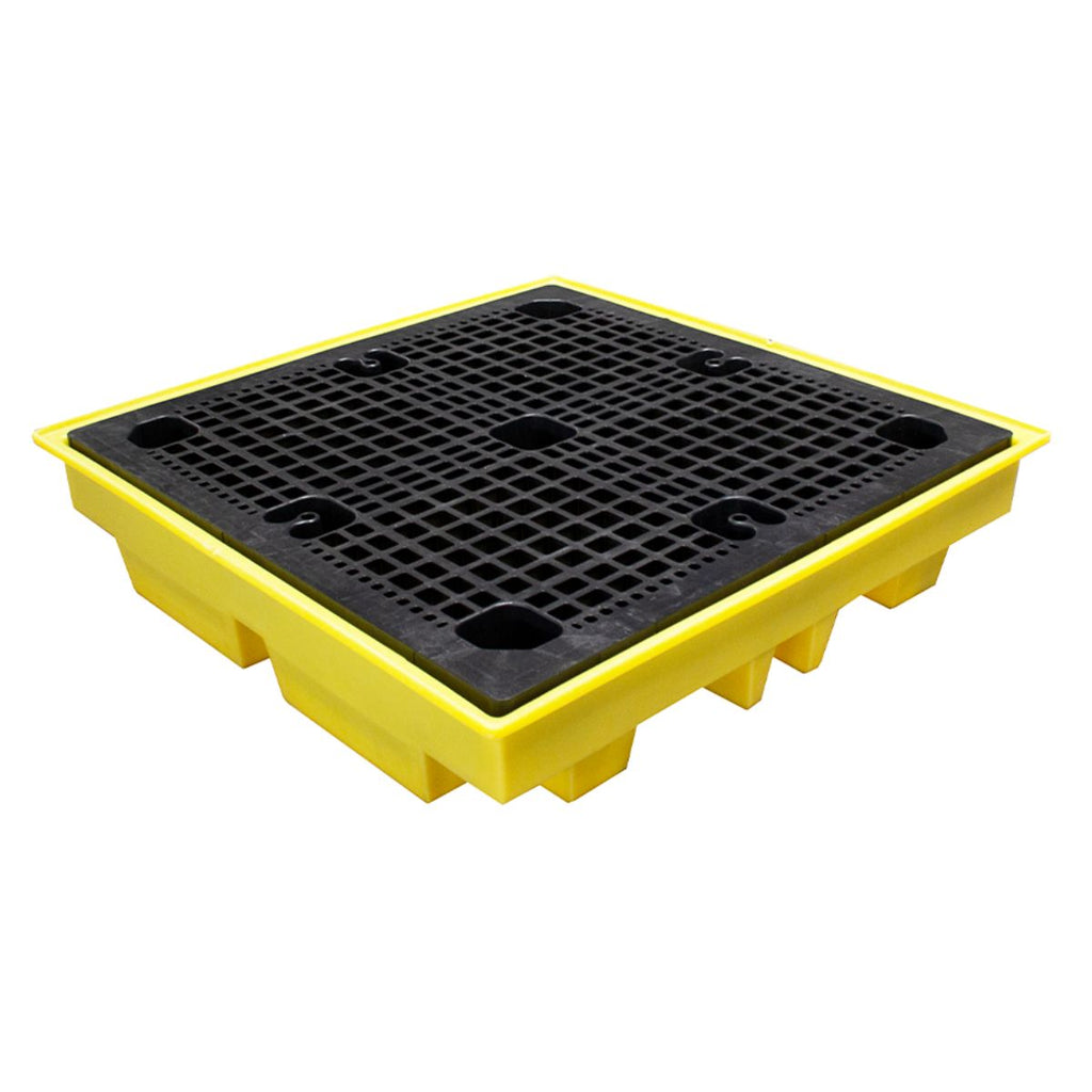 4-Drum Low-Profile Bunded Spill Pallet