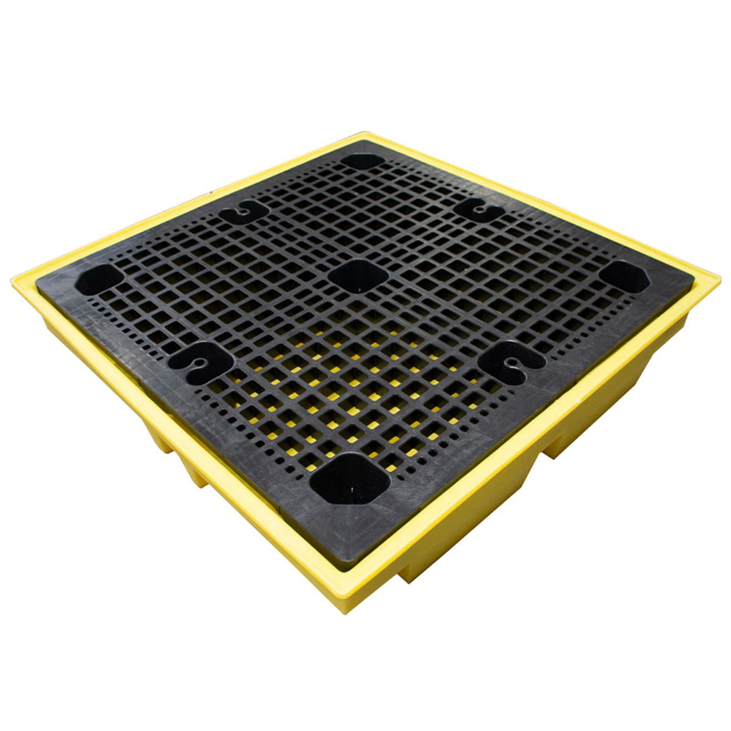 4-Drum Low-Profile Bunded Spill Pallet