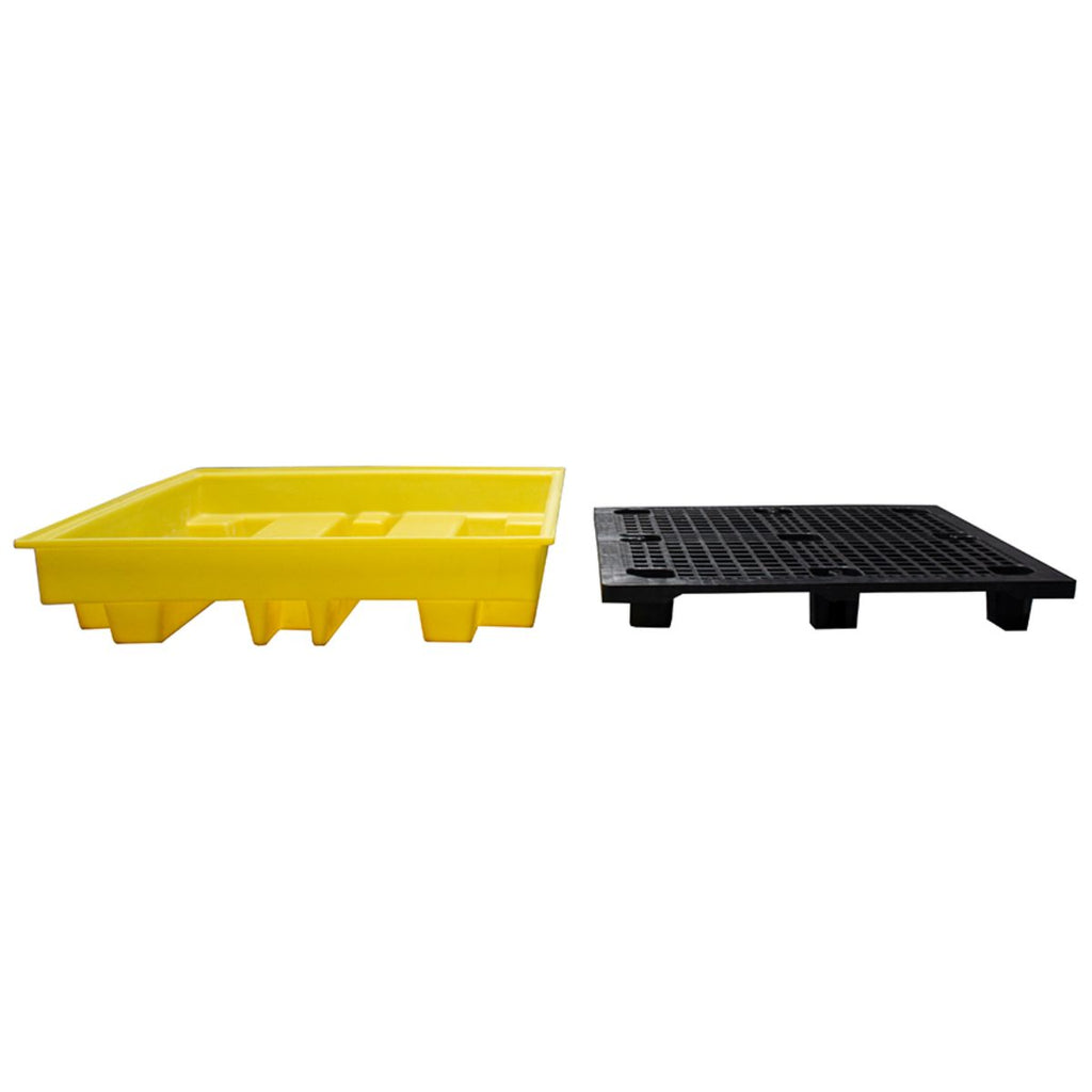 4-Drum Low-Profile Bunded Spill Pallet