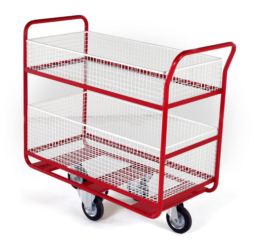 Diamond Balanced Wire Cage Trolley empty