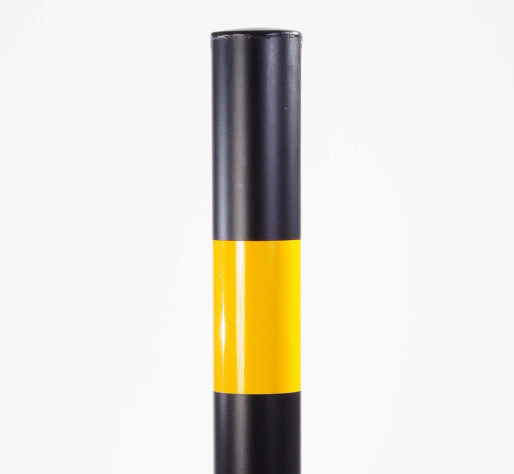 Black and Yellow Metal Bollard (4365598261283)